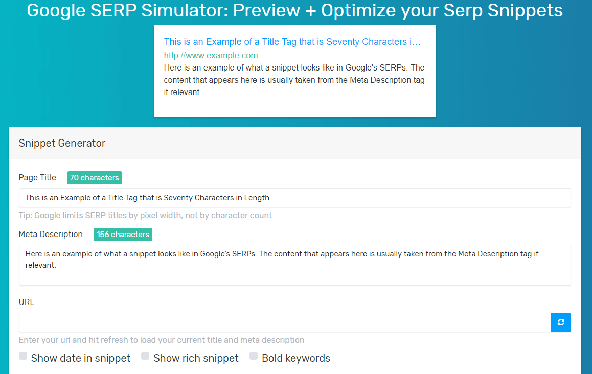 Simulateur de SERP