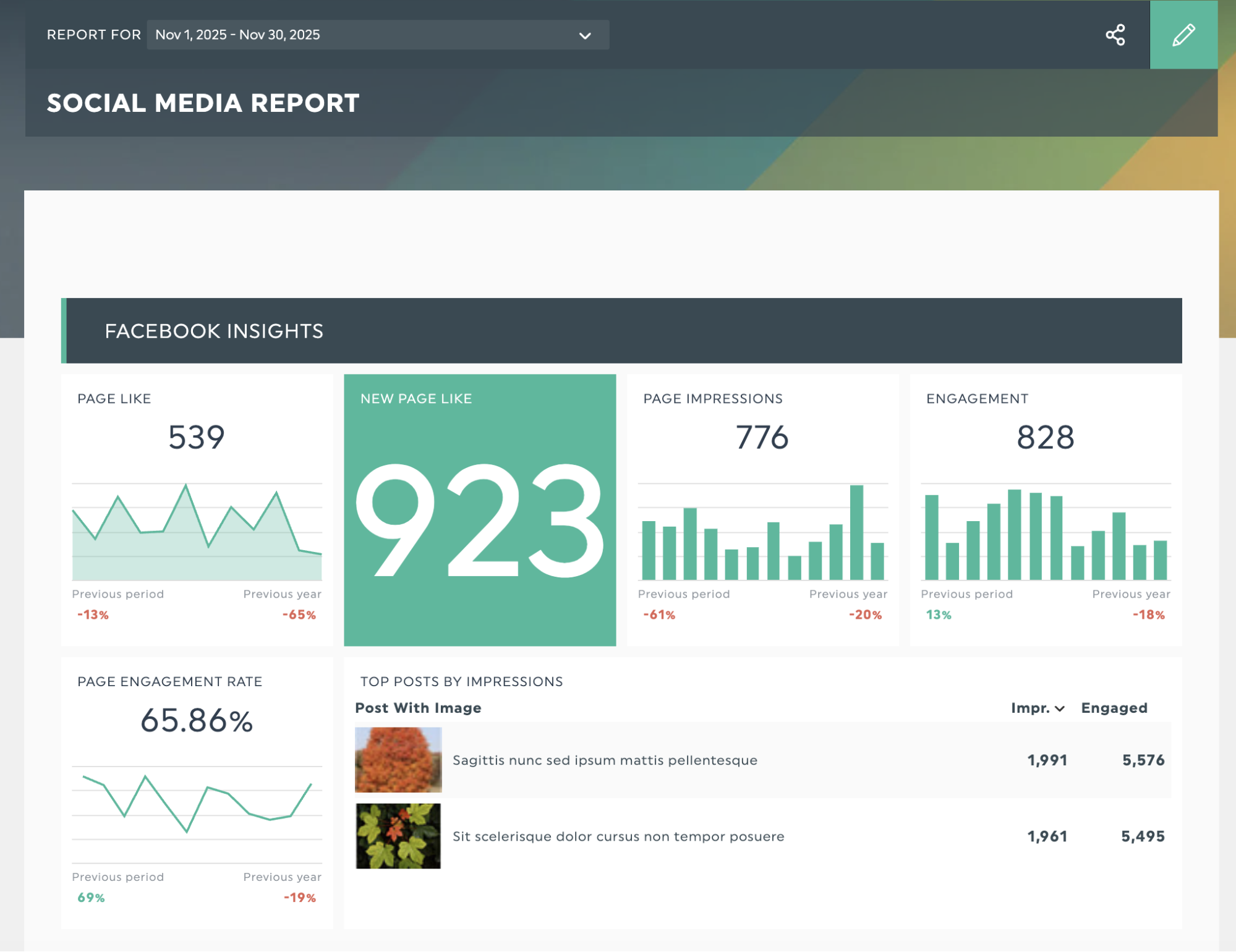 rapport sur les médias sociaux