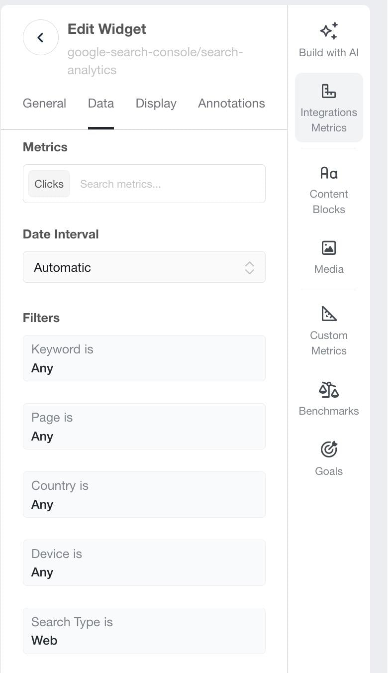 widgets d'édition des analyses d'agence