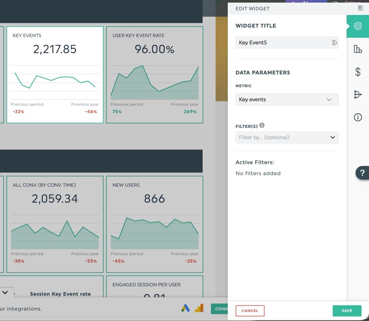 Personnalisation du widget DashThis