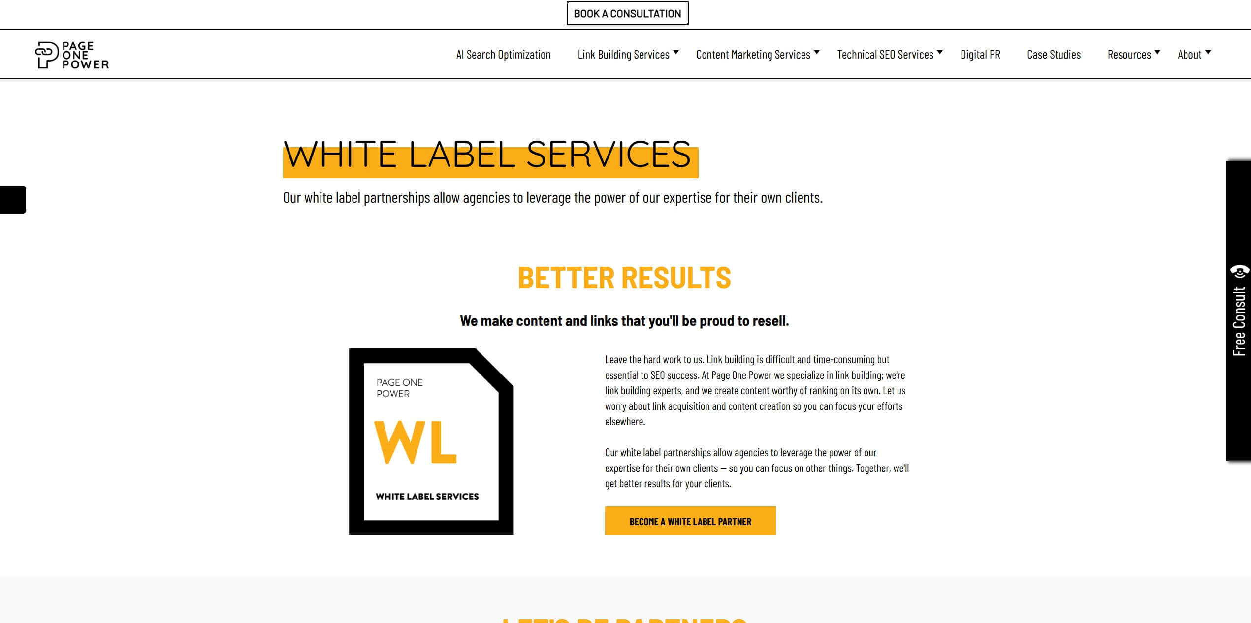 service de création de liens en marque blanche
