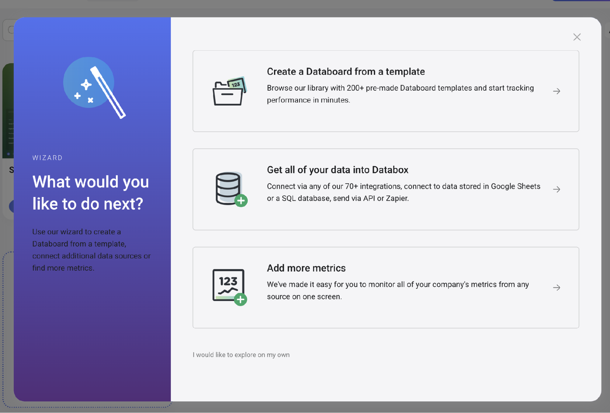 Intégration de Databox