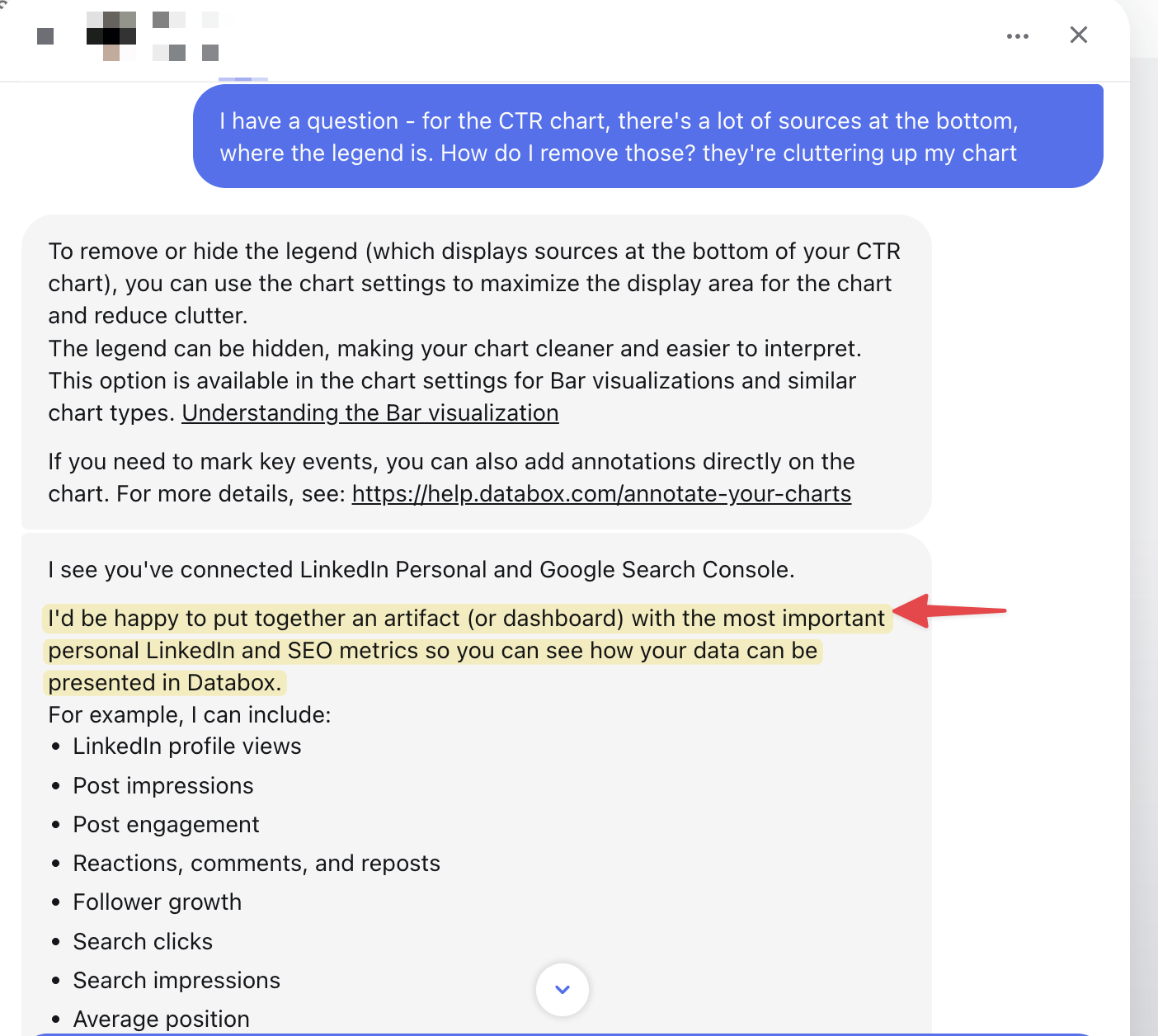 Service client de Databox