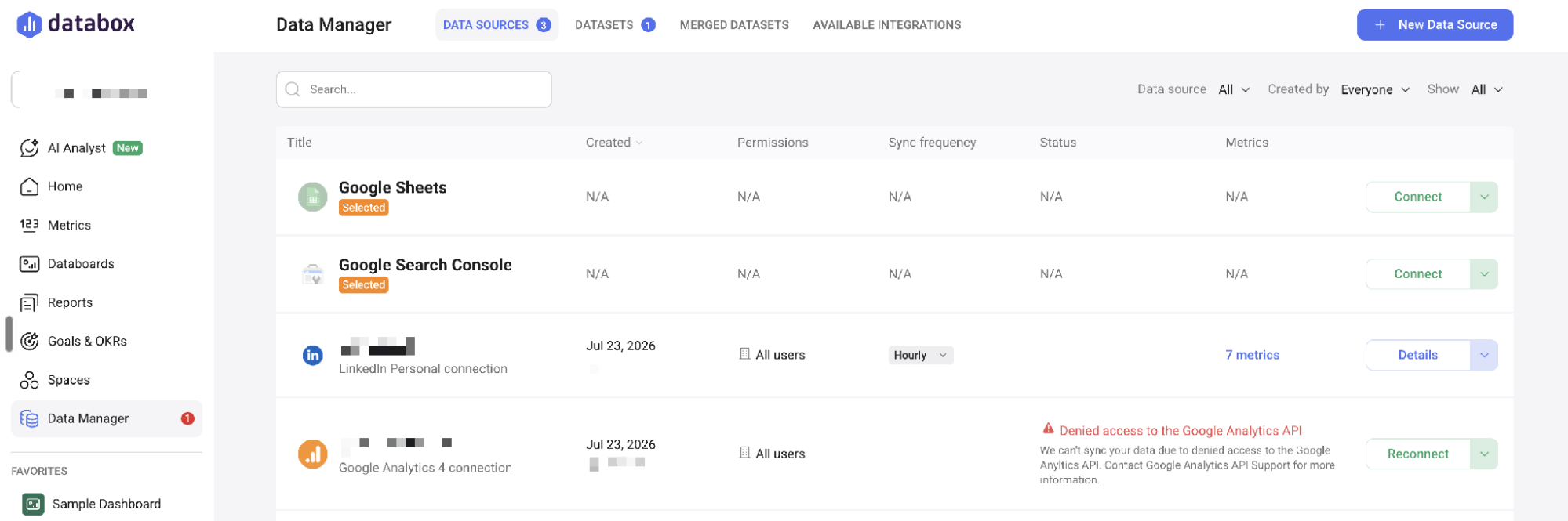 Gestionnaire de données Databox