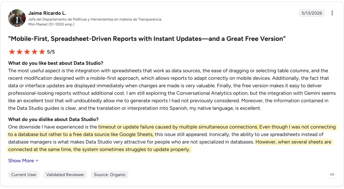alternative à Data Studio